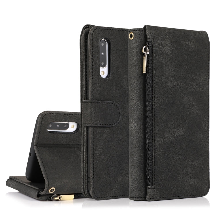 Skin-feel Crazy Horse Texture Zipper Wallet Bag Horizontal Flip Leather Case with Holder & Card Slots & Wallet & Lanyard, For Samsung Galaxy A11, For Samsung Galaxy A12, For Samsung Galaxy A20 / A30, For Samsung Galaxy A21, For Samsung Galaxy A21s     ...