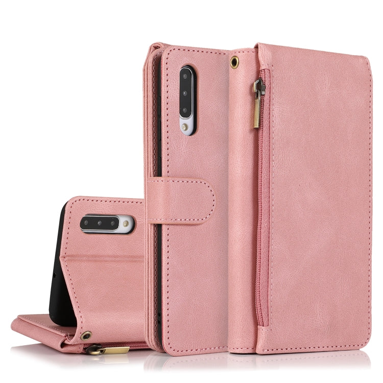 Skin-feel Crazy Horse Texture Zipper Wallet Bag Horizontal Flip Leather Case with Holder & Card Slots & Wallet & Lanyard, For Samsung Galaxy A11, For Samsung Galaxy A12, For Samsung Galaxy A20 / A30, For Samsung Galaxy A21, For Samsung Galaxy A21s     ...