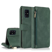 Load image into Gallery viewer, Skin-feel Crazy Horse Texture Zipper Wallet Bag Horizontal Flip Leather Case with Holder &amp; Card Slots &amp; Wallet &amp; Lanyard, For Samsung Galaxy A51, For Samsung Galaxy A51 5G, For Samsung Galaxy A52 5G, For Samsung Galaxy A70, For Samsung Galaxy A71      ...