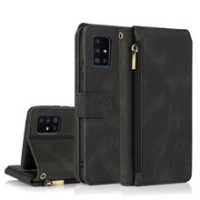Load image into Gallery viewer, Skin-feel Crazy Horse Texture Zipper Wallet Bag Horizontal Flip Leather Case with Holder &amp; Card Slots &amp; Wallet &amp; Lanyard, For Samsung Galaxy A51, For Samsung Galaxy A51 5G, For Samsung Galaxy A52 5G, For Samsung Galaxy A70, For Samsung Galaxy A71      ...