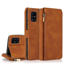 Load image into Gallery viewer, Skin-feel Crazy Horse Texture Zipper Wallet Bag Horizontal Flip Leather Case with Holder &amp; Card Slots &amp; Wallet &amp; Lanyard, For Samsung Galaxy A51, For Samsung Galaxy A51 5G, For Samsung Galaxy A52 5G, For Samsung Galaxy A70, For Samsung Galaxy A71      ...