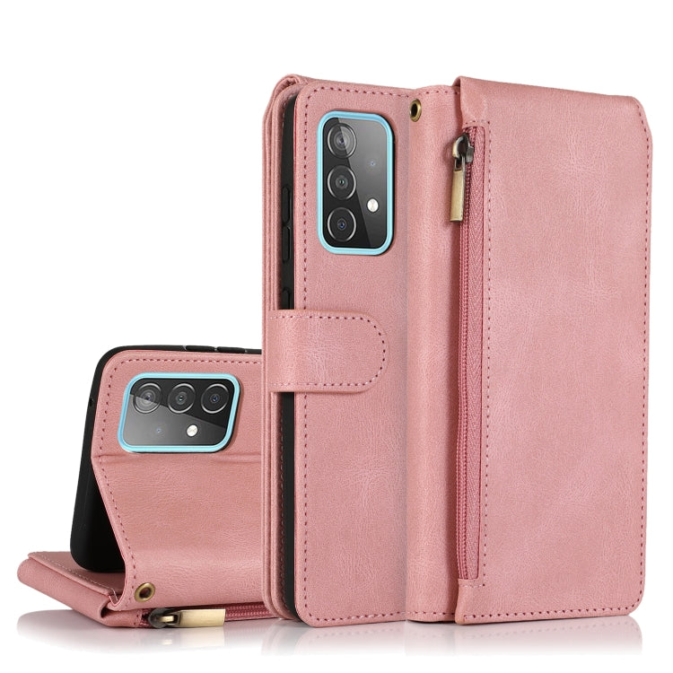 Skin-feel Crazy Horse Texture Zipper Wallet Bag Horizontal Flip Leather Case with Holder & Card Slots & Wallet & Lanyard, For Samsung Galaxy A51, For Samsung Galaxy A51 5G, For Samsung Galaxy A52 5G, For Samsung Galaxy A70, For Samsung Galaxy A71      ...