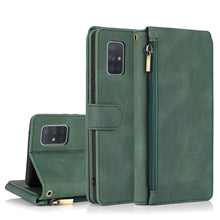 Load image into Gallery viewer, Skin-feel Crazy Horse Texture Zipper Wallet Bag Horizontal Flip Leather Case with Holder &amp; Card Slots &amp; Wallet &amp; Lanyard, For Samsung Galaxy A51, For Samsung Galaxy A51 5G, For Samsung Galaxy A52 5G, For Samsung Galaxy A70, For Samsung Galaxy A71      ...