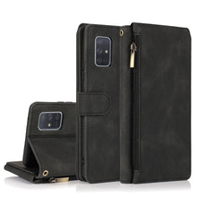 Load image into Gallery viewer, Skin-feel Crazy Horse Texture Zipper Wallet Bag Horizontal Flip Leather Case with Holder &amp; Card Slots &amp; Wallet &amp; Lanyard, For Samsung Galaxy A51, For Samsung Galaxy A51 5G, For Samsung Galaxy A52 5G, For Samsung Galaxy A70, For Samsung Galaxy A71      ...