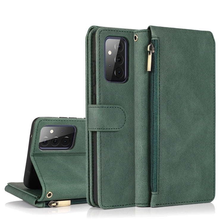 Skin-feel Crazy Horse Texture Zipper Wallet Bag Horizontal Flip Leather Case with Holder & Card Slots & Wallet & Lanyard, For Samsung Galaxy A51, For Samsung Galaxy A51 5G, For Samsung Galaxy A52 5G, For Samsung Galaxy A70, For Samsung Galaxy A71      ...