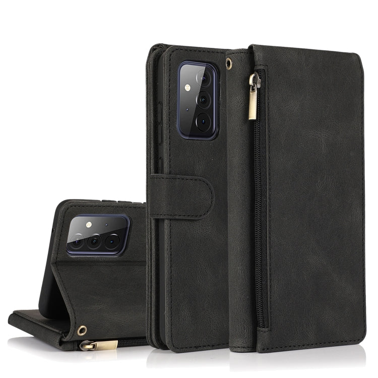 Skin-feel Crazy Horse Texture Zipper Wallet Bag Horizontal Flip Leather Case with Holder & Card Slots & Wallet & Lanyard, For Samsung Galaxy A51, For Samsung Galaxy A51 5G, For Samsung Galaxy A52 5G, For Samsung Galaxy A70, For Samsung Galaxy A71      ...