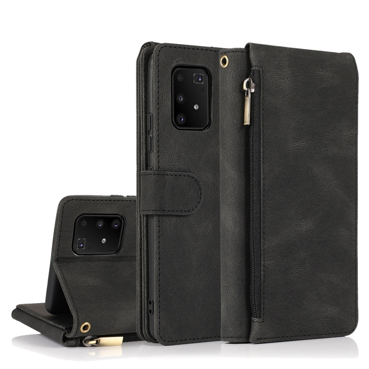 Skin-feel Crazy Horse Texture Zipper Wallet Bag Horizontal Flip Leather Case with Holder & Card Slots & Wallet & Lanyard, For Samsung Galaxy A51, For Samsung Galaxy A51 5G, For Samsung Galaxy A52 5G, For Samsung Galaxy A70, For Samsung Galaxy A71      ...