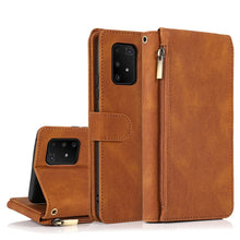 Load image into Gallery viewer, Skin-feel Crazy Horse Texture Zipper Wallet Bag Horizontal Flip Leather Case with Holder &amp; Card Slots &amp; Wallet &amp; Lanyard, For Samsung Galaxy A51, For Samsung Galaxy A51 5G, For Samsung Galaxy A52 5G, For Samsung Galaxy A70, For Samsung Galaxy A71      ...
