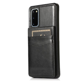 Solid Color PC + TPU Protective Case with Holder & Card Slots, For Samsung Galaxy S20, For Samsung Galaxy S20 Plus, For Samsung Galaxy S20 Ultra, For Samsung Galaxy S20 FE, For Samsung Galaxy A10s, For Samsung Galaxy A11, For Samsung Galaxy A20 / A30  ...