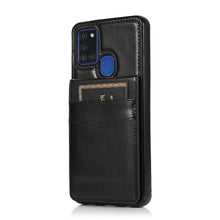 Load image into Gallery viewer, Solid Color PC + TPU Protective Case with Holder &amp; Card Slots, For Samsung Galaxy A21s