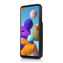 Load image into Gallery viewer, Solid Color PC + TPU Protective Case with Holder &amp; Card Slots, For Samsung Galaxy A21s