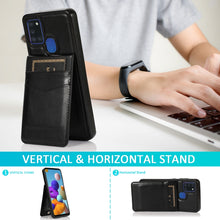 Load image into Gallery viewer, Solid Color PC + TPU Protective Case with Holder &amp; Card Slots, For Samsung Galaxy A21s