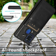 Load image into Gallery viewer, Solid Color PC + TPU Protective Case with Holder &amp; Card Slots, For Samsung Galaxy A21s