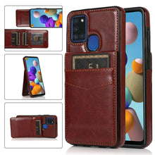 Load image into Gallery viewer, Solid Color PC + TPU Protective Case with Holder &amp; Card Slots, For Samsung Galaxy A21s