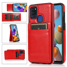 Load image into Gallery viewer, Solid Color PC + TPU Protective Case with Holder &amp; Card Slots, For Samsung Galaxy A21s