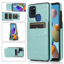 Load image into Gallery viewer, Solid Color PC + TPU Protective Case with Holder &amp; Card Slots, For Samsung Galaxy A21s