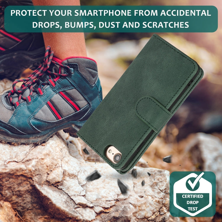 Skin-feel Crazy Horse Texture Zipper Wallet Bag Horizontal Flip Leather Case with Holder & Card Slots & Wallet & Lanyard, For iPhone 6, For iPhone 6 Plus, For iPhone SE 2022 / SE 2020 / 8 / 7, For iPhone 8 Plus / 7 Plus, For iPhone XS / X, For iPhone X...