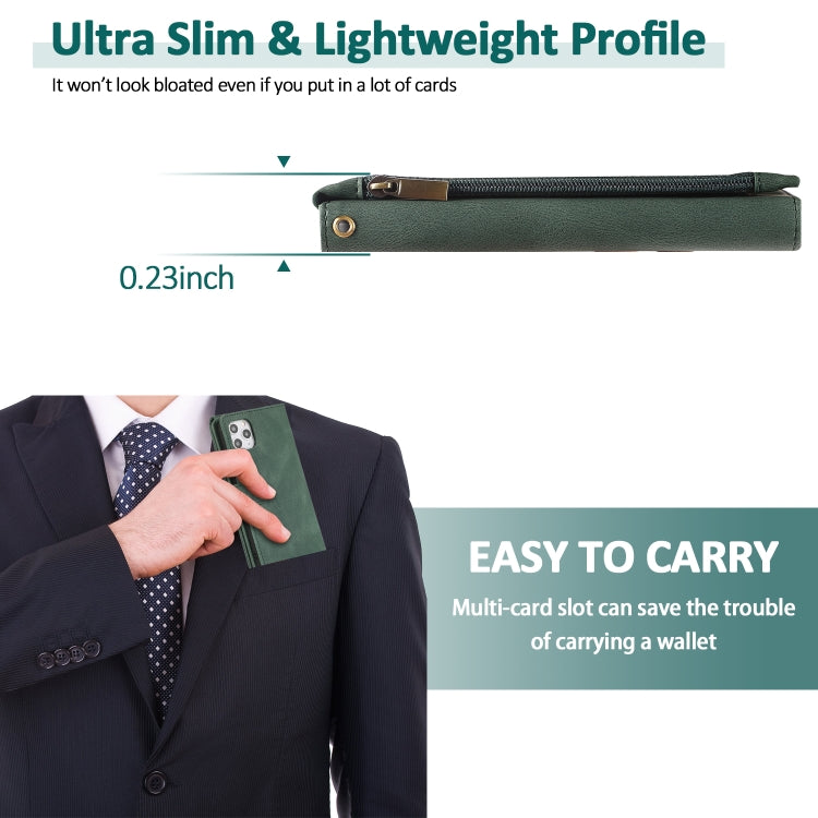 Skin-feel Crazy Horse Texture Zipper Wallet Bag Horizontal Flip Leather Case with Holder & Card Slots & Wallet & Lanyard, For iPhone 11 Pro Max, For iPhone 12 mini, For iPhone 12 / 12 Pro, For iPhone 12 Pro Max