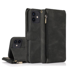 Load image into Gallery viewer, Skin-feel Crazy Horse Texture Zipper Wallet Bag Horizontal Flip Leather Case with Holder &amp; Card Slots &amp; Wallet &amp; Lanyard, For iPhone 11 Pro Max, For iPhone 12 mini, For iPhone 12 / 12 Pro, For iPhone 12 Pro Max