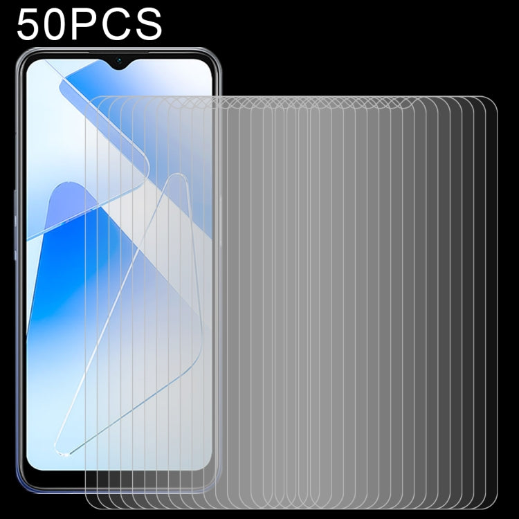 50 PCS 0.26mm 9H Surface Hardness 2.5D Explosion-proof Tempered Glass Non-full Screen Film, For Xiaomi Redmi K40 Pro (50 PCS), For OPPO A55 5G (50 PCS), For Samsung Galaxy A02 (50 PCS)