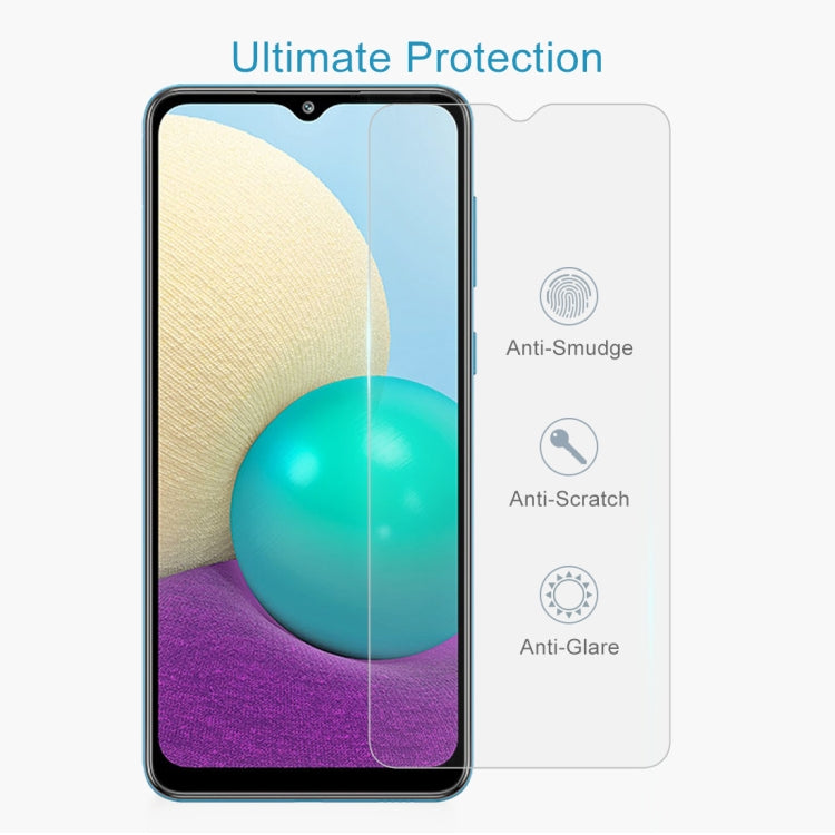 50 PCS 0.26mm 9H Surface Hardness 2.5D Explosion-proof Tempered Glass Non-full Screen Film, For Samsung Galaxy A02 (50 PCS), For Xiaomi Redmi K40 Pro (50 PCS), For OPPO A55 5G (50 PCS)