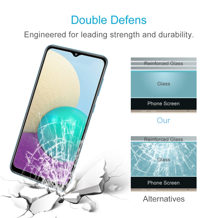 50 PCS 0.26mm 9H Surface Hardness 2.5D Explosion-proof Tempered Glass Non-full Screen Film, For Samsung Galaxy A02 (50 PCS), For Xiaomi Redmi K40 Pro (50 PCS), For OPPO A55 5G (50 PCS)