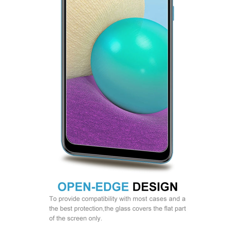 50 PCS 0.26mm 9H Surface Hardness 2.5D Explosion-proof Tempered Glass Non-full Screen Film, For Samsung Galaxy A02 (50 PCS), For Xiaomi Redmi K40 Pro (50 PCS), For OPPO A55 5G (50 PCS)