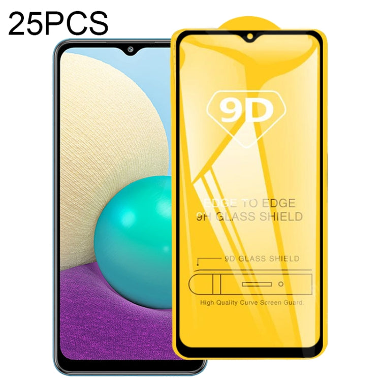 25 PCS 9D Full Glue Full Screen Tempered Glass Film, For OPPO A55 5G (25 PCS), For Samsung Galaxy A02 (25 PCS), For Xiaomi Redmi K40 (25 PCS), For Xiaomi Redmi K40 Pro (25 PCS)