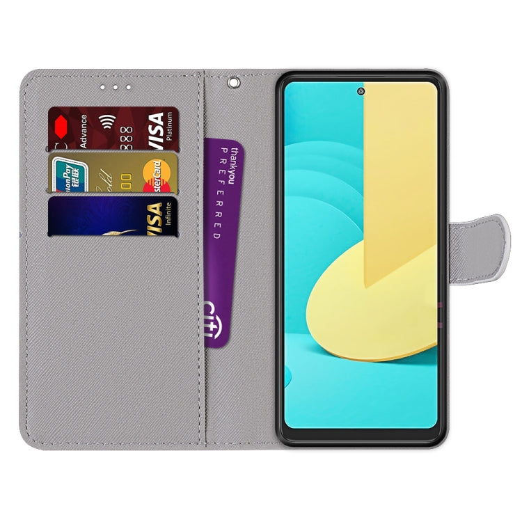 Coloured Drawing Cross Texture Horizontal Flip PU Leather Case with Holder & Card Slots & Wallet & Lanyard, For LG Stylo 7 5G, For Huawei Y9a, For Honor 10X Lite