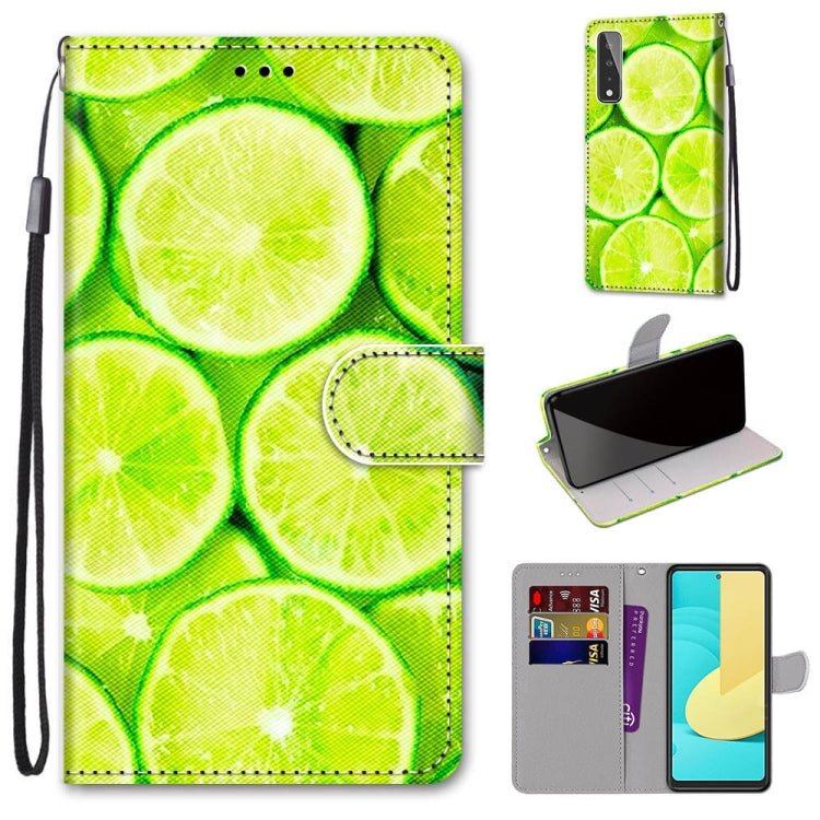 Coloured Drawing Cross Texture Horizontal Flip PU Leather Case with Holder & Card Slots & Wallet & Lanyard, For LG Stylo 7 5G, For Huawei Y9a, For Honor 10X Lite