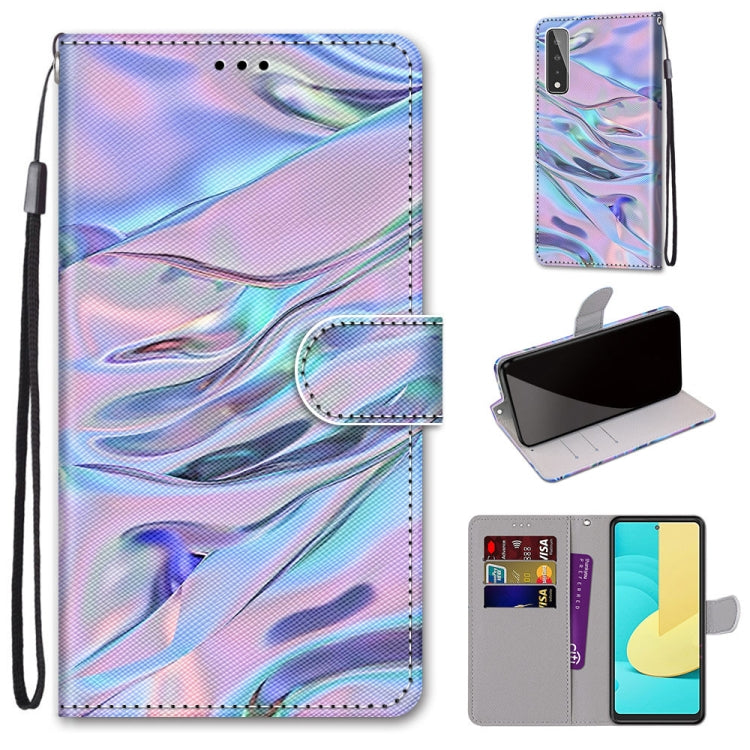 Coloured Drawing Cross Texture Horizontal Flip PU Leather Case with Holder & Card Slots & Wallet & Lanyard, For LG Stylo 7 5G, For Huawei Y9a, For Honor 10X Lite