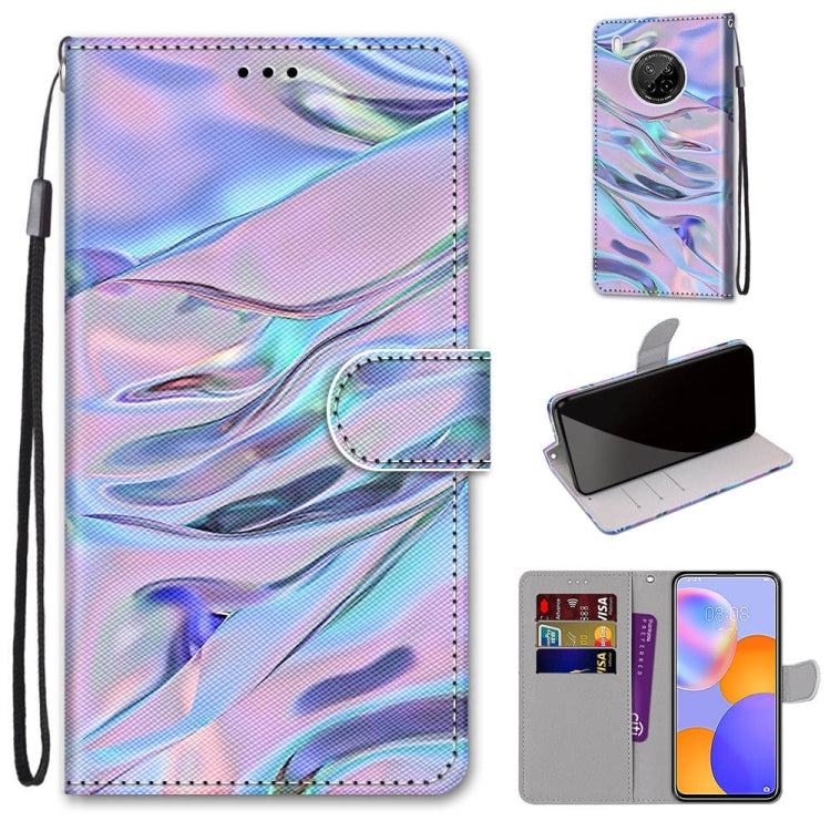 Coloured Drawing Cross Texture Horizontal Flip PU Leather Case with Holder & Card Slots & Wallet & Lanyard, For LG Stylo 7 5G, For Huawei Y9a, For Honor 10X Lite