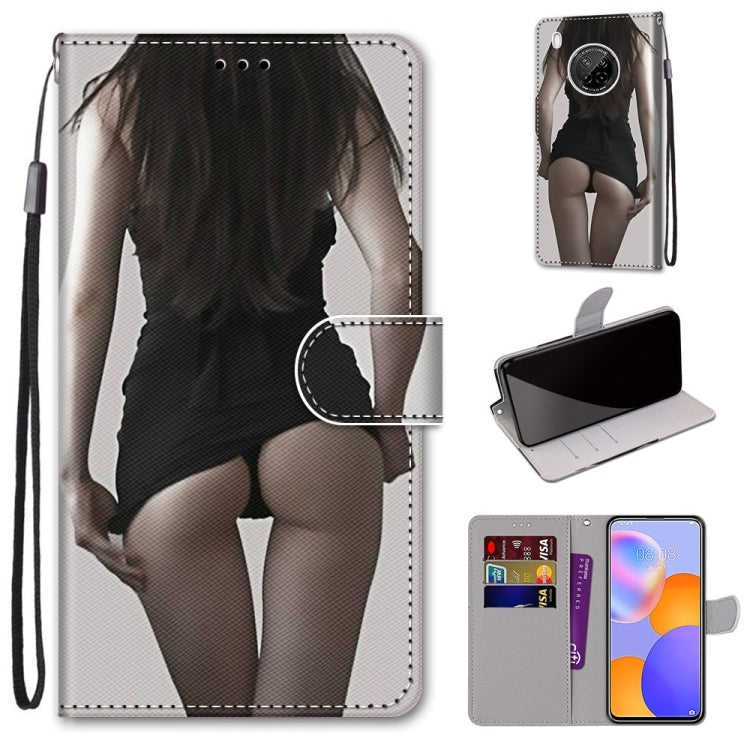 Coloured Drawing Cross Texture Horizontal Flip PU Leather Case with Holder & Card Slots & Wallet & Lanyard, For LG Stylo 7 5G, For Huawei Y9a, For Honor 10X Lite