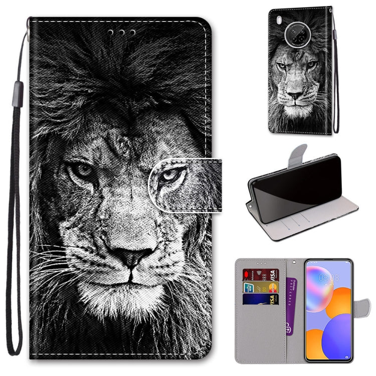 Coloured Drawing Cross Texture Horizontal Flip PU Leather Case with Holder & Card Slots & Wallet & Lanyard, For LG Stylo 7 5G, For Huawei Y9a, For Honor 10X Lite