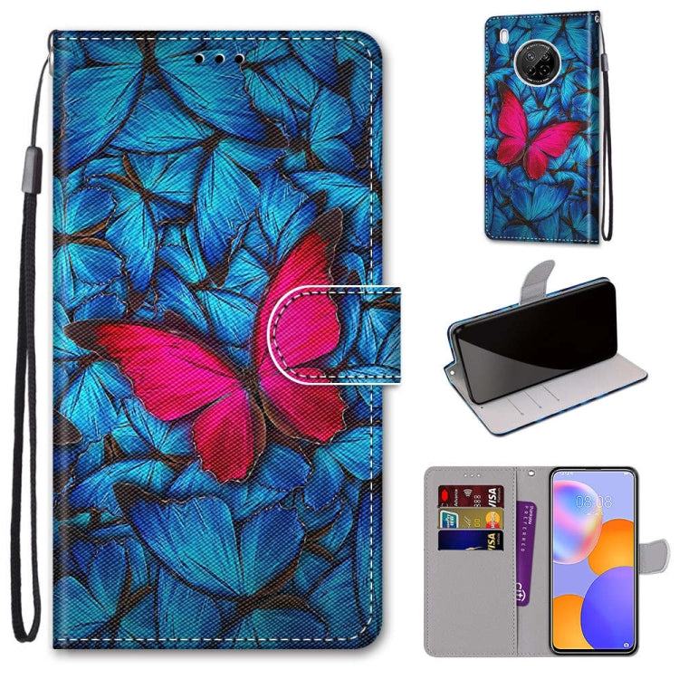 Coloured Drawing Cross Texture Horizontal Flip PU Leather Case with Holder & Card Slots & Wallet & Lanyard, For LG Stylo 7 5G, For Huawei Y9a, For Honor 10X Lite