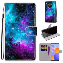 Load image into Gallery viewer, Coloured Drawing Cross Texture Horizontal Flip PU Leather Case with Holder &amp; Card Slots &amp; Wallet &amp; Lanyard, For LG Stylo 7 5G, For Huawei Y9a, For Honor 10X Lite
