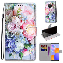 Load image into Gallery viewer, Coloured Drawing Cross Texture Horizontal Flip PU Leather Case with Holder &amp; Card Slots &amp; Wallet &amp; Lanyard, For LG Stylo 7 5G, For Huawei Y9a, For Honor 10X Lite