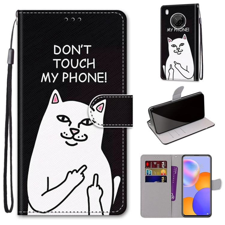Coloured Drawing Cross Texture Horizontal Flip PU Leather Case with Holder & Card Slots & Wallet & Lanyard, For LG Stylo 7 5G, For Huawei Y9a, For Honor 10X Lite