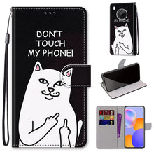 Load image into Gallery viewer, Coloured Drawing Cross Texture Horizontal Flip PU Leather Case with Holder &amp; Card Slots &amp; Wallet &amp; Lanyard, For LG Stylo 7 5G, For Huawei Y9a, For Honor 10X Lite