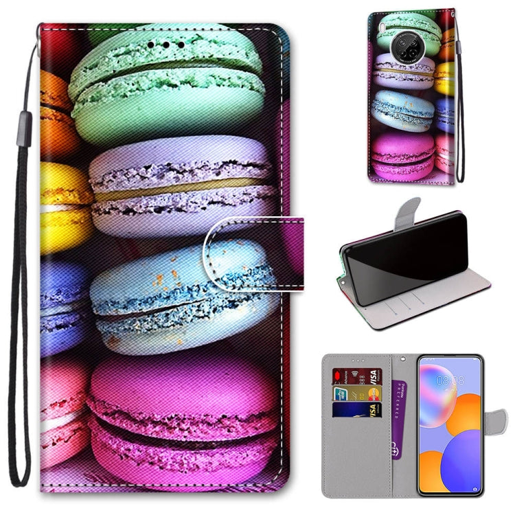 Coloured Drawing Cross Texture Horizontal Flip PU Leather Case with Holder & Card Slots & Wallet & Lanyard, For LG Stylo 7 5G, For Huawei Y9a, For Honor 10X Lite