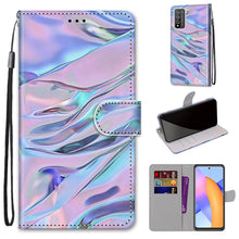 Load image into Gallery viewer, Coloured Drawing Cross Texture Horizontal Flip PU Leather Case with Holder &amp; Card Slots &amp; Wallet &amp; Lanyard, For LG Stylo 7 5G, For Huawei Y9a, For Honor 10X Lite