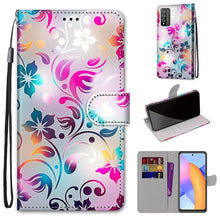 Load image into Gallery viewer, Coloured Drawing Cross Texture Horizontal Flip PU Leather Case with Holder &amp; Card Slots &amp; Wallet &amp; Lanyard, For LG Stylo 7 5G, For Huawei Y9a, For Honor 10X Lite