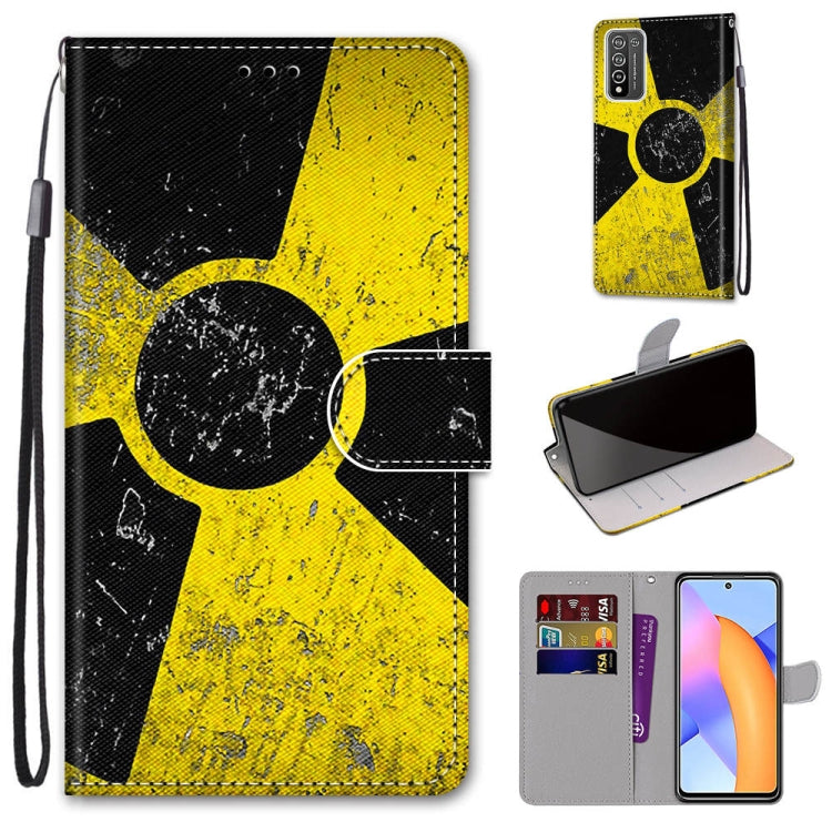 Coloured Drawing Cross Texture Horizontal Flip PU Leather Case with Holder & Card Slots & Wallet & Lanyard, For LG Stylo 7 5G, For Huawei Y9a, For Honor 10X Lite