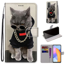 Load image into Gallery viewer, Coloured Drawing Cross Texture Horizontal Flip PU Leather Case with Holder &amp; Card Slots &amp; Wallet &amp; Lanyard, For LG Stylo 7 5G, For Huawei Y9a, For Honor 10X Lite