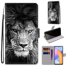 Load image into Gallery viewer, Coloured Drawing Cross Texture Horizontal Flip PU Leather Case with Holder &amp; Card Slots &amp; Wallet &amp; Lanyard, For LG Stylo 7 5G, For Huawei Y9a, For Honor 10X Lite