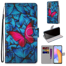 Load image into Gallery viewer, Coloured Drawing Cross Texture Horizontal Flip PU Leather Case with Holder &amp; Card Slots &amp; Wallet &amp; Lanyard, For LG Stylo 7 5G, For Huawei Y9a, For Honor 10X Lite
