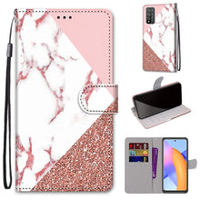 Load image into Gallery viewer, Coloured Drawing Cross Texture Horizontal Flip PU Leather Case with Holder &amp; Card Slots &amp; Wallet &amp; Lanyard, For LG Stylo 7 5G, For Huawei Y9a, For Honor 10X Lite