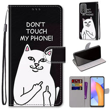 Load image into Gallery viewer, Coloured Drawing Cross Texture Horizontal Flip PU Leather Case with Holder &amp; Card Slots &amp; Wallet &amp; Lanyard, For LG Stylo 7 5G, For Huawei Y9a, For Honor 10X Lite