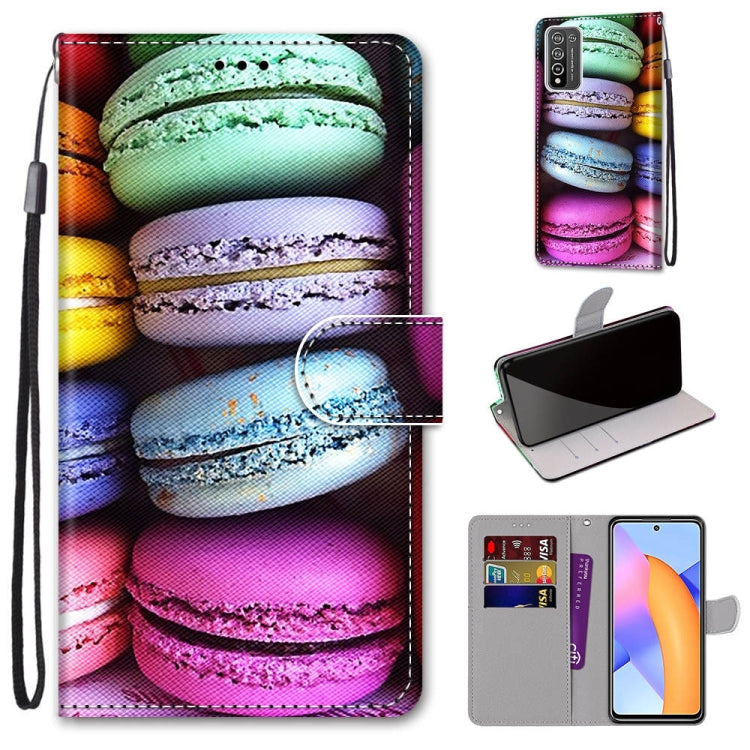 Coloured Drawing Cross Texture Horizontal Flip PU Leather Case with Holder & Card Slots & Wallet & Lanyard, For LG Stylo 7 5G, For Huawei Y9a, For Honor 10X Lite
