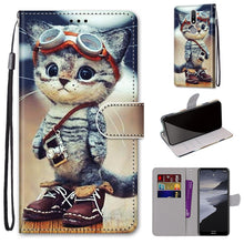 Load image into Gallery viewer, Coloured Drawing Cross Texture Horizontal Flip PU Leather Case with Holder &amp; Card Slots &amp; Wallet &amp; Lanyard, For Nokia 2.4, For Nokia 3.4